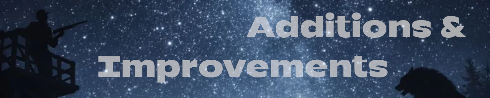 Bannière Additions & improvements